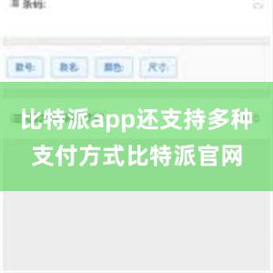 比特派app还支持多种支付方式比特派官网